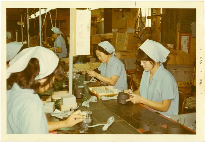 1986年 ガスファンヒーター用超低騒音クロスフローファンを開発。