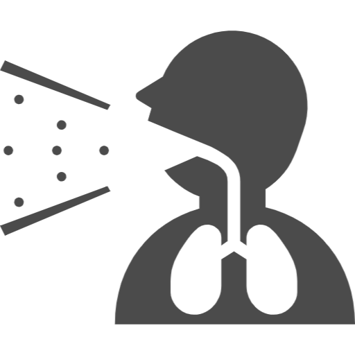 粉じんを吸い込む人のアイコン